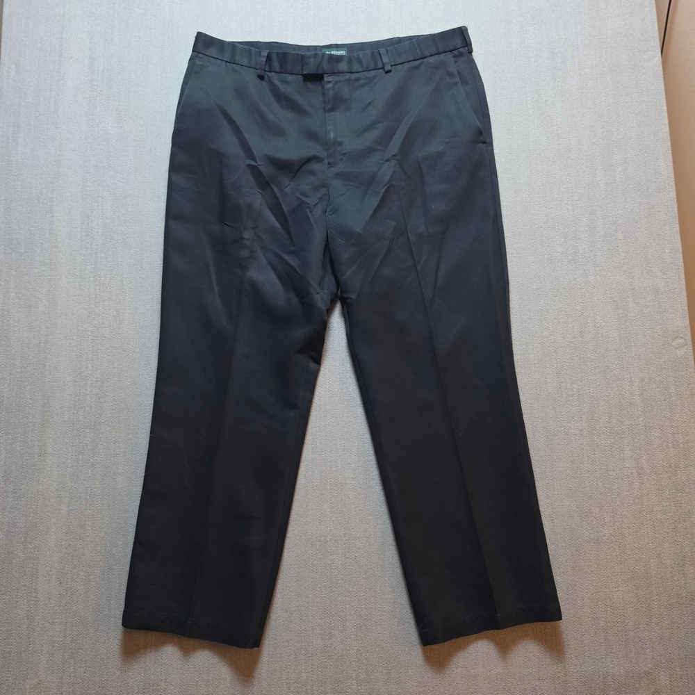 Dockers Premium Trousers Mens 40x30 Black Signature Polyester Straight Leg Pants